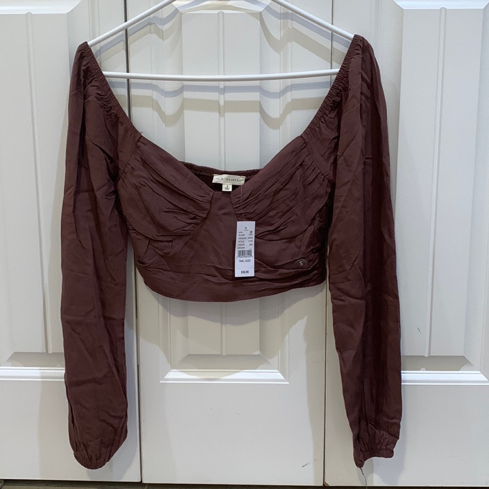 Pacsun LA Hearts Off The Shoulder Butsier Top